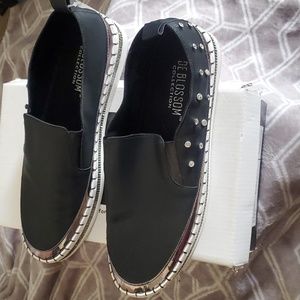 Cute black & rhinestones loafers